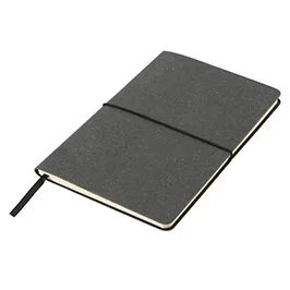 Kotel - Eco-neutral A5 Recycled Leather Soft Cover Notebook - Black