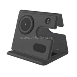 Plana - Change Zero Recycled 3-in-1 Wireless Charger Station - Black Plana - Change Zero Recycled 3-in-1 Wireless Charger Station - Black