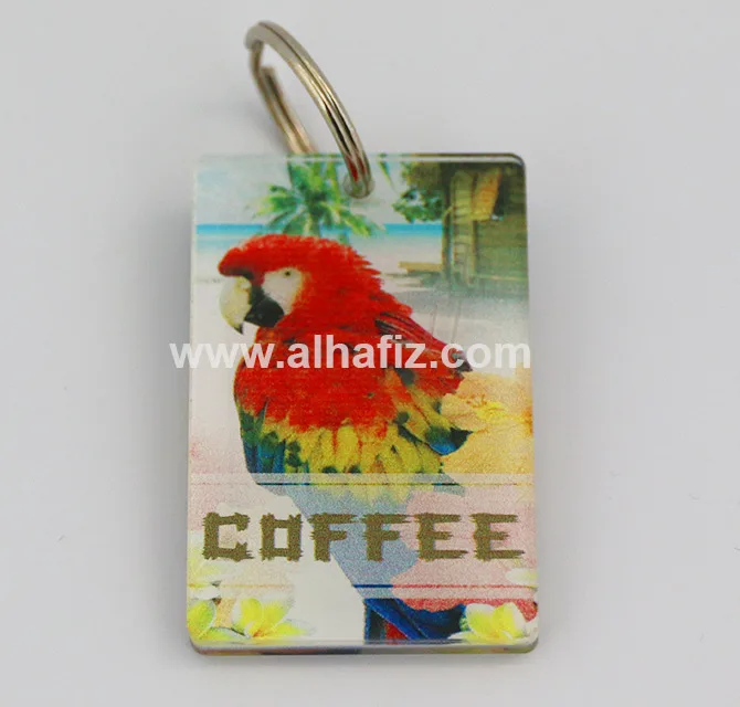 Custom Printed Coffee Acrylic Keychain