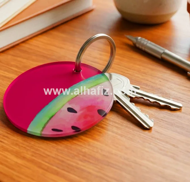 ميدالية مفاتيح أكريليك بشكل بطيخة