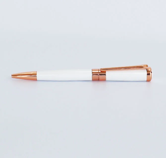 White Pen with Bronze Tip & Clip