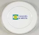 Blank Customizable Plate - White with Silver Edge