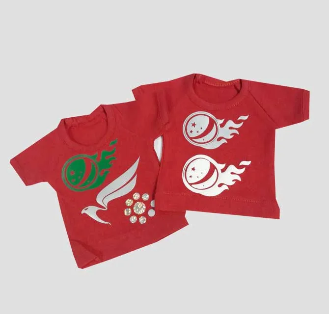 Custom Printed T Shirts - Red cut sticker service