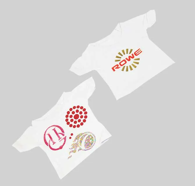 Custom Printed T Shirts (White) - Logos