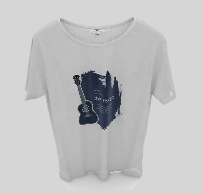 T-Shirt White - Guitar