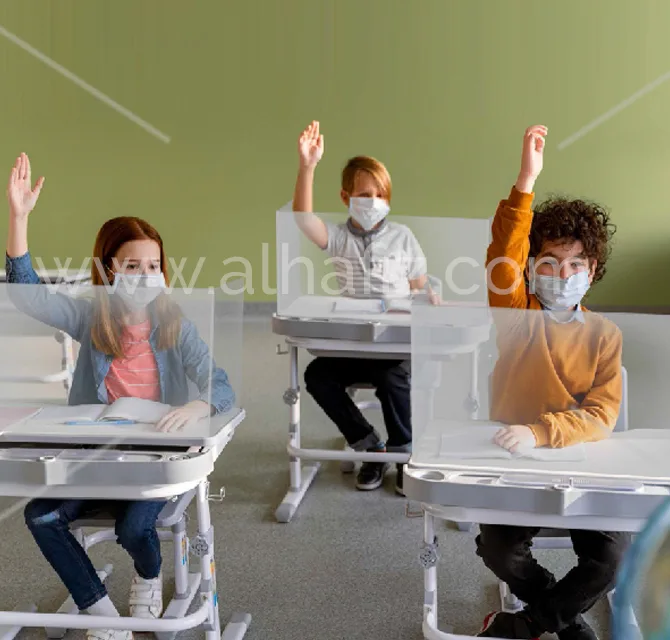 Acrylic Shields for Individual Student Desks