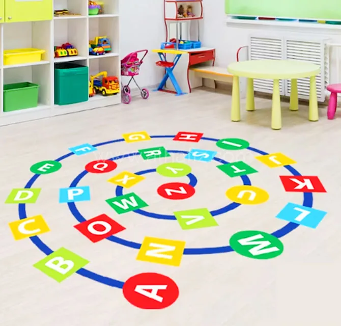 Alphabet Spiral Floor Game Sticker