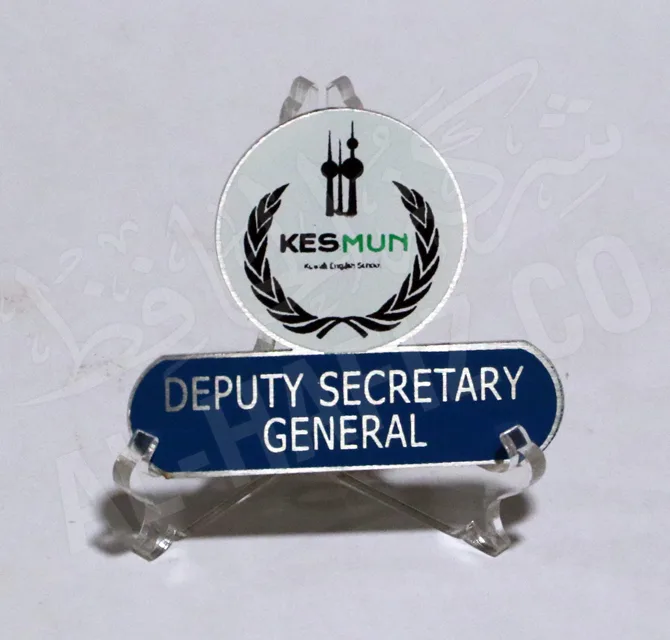 Deputy Secretary General Silk Screen Acrylic Shield 