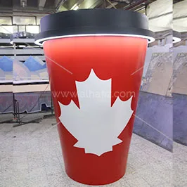 Giant 3D Cup Sign with Maple Leaf