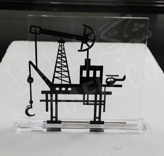 Laser Cut Acrylic Oil Rig Model