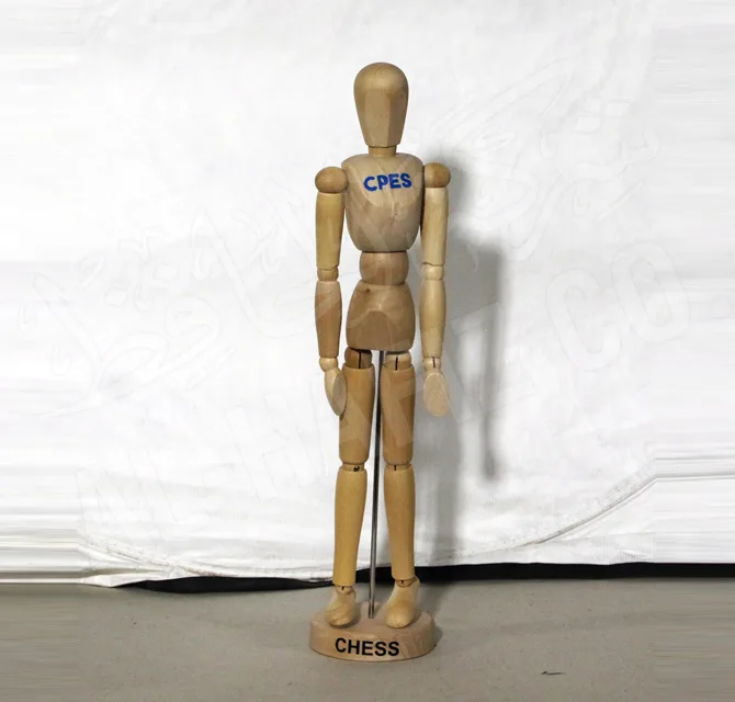 Screen Printed Wooden Mannequin Figure