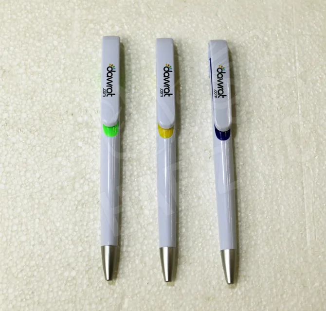 Silk Screen Printing White Promotional Pens 