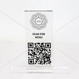 Acrylic QR Code Menu Stand