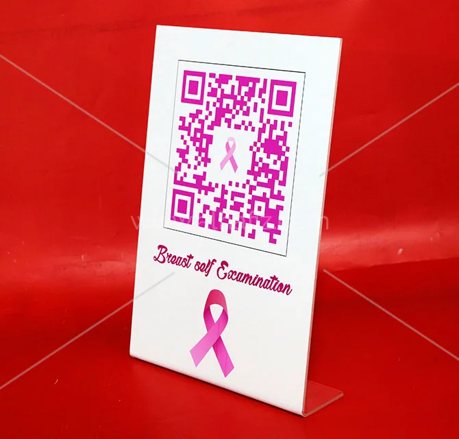 Breast Self-Exam QR Awareness Stand