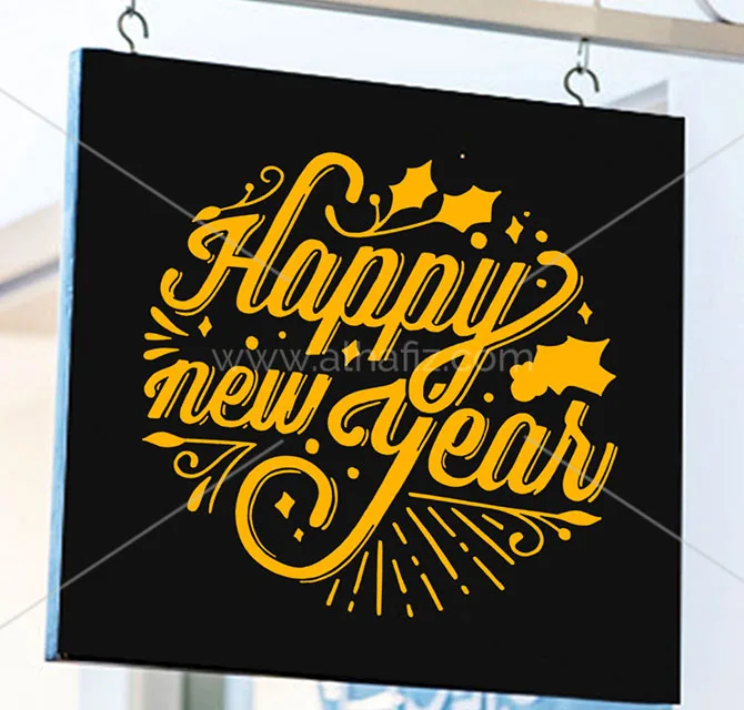 New Year Hanging Signs 