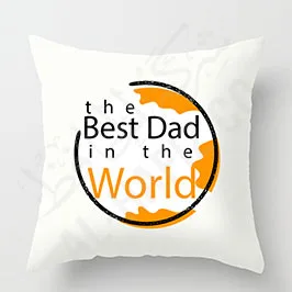 Printed Cushion – Best Dad in the World Printed Cushion – Best Dad in the World