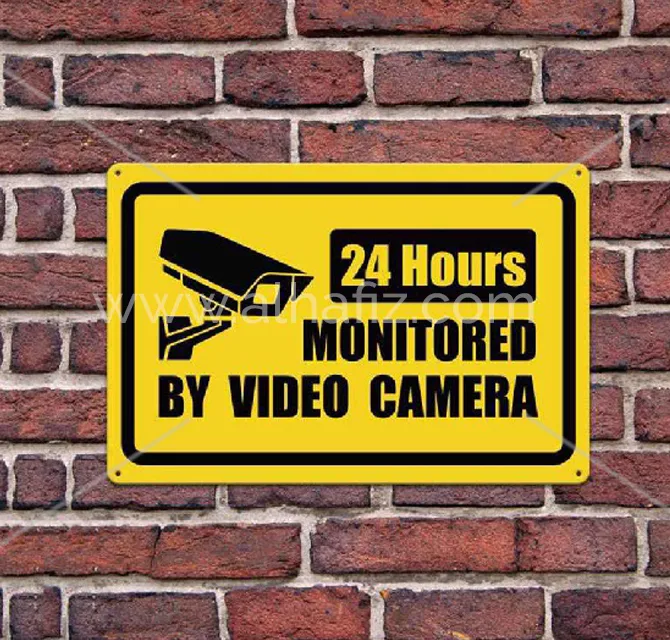24 Hours CCTV Monitoring Sign