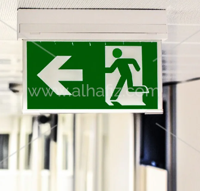 Illuminated Emergency Exit Sign with Arrow