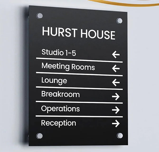 Office Directory Wayfinding Sign