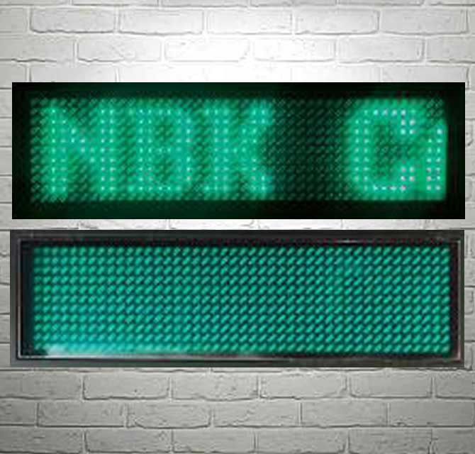 Led Name Badge - Green