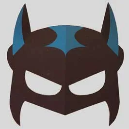 Printed & Die-Cut Paper Mask - Batman Printed & Die-Cut Paper Mask - Batman