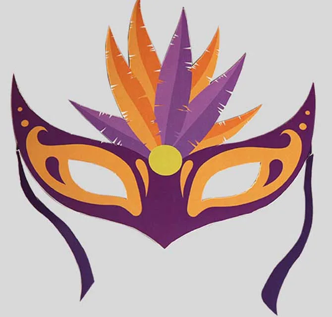Printed & Die-Cut Paper Mask - Exotic Bird