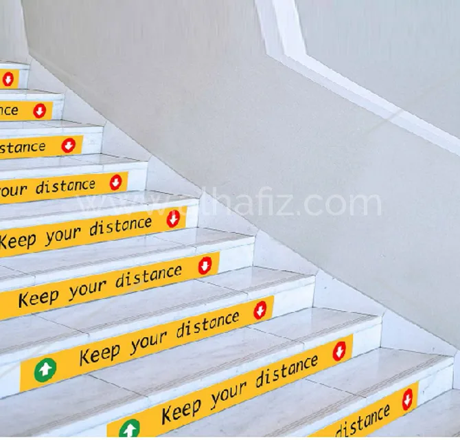 Keep Your Distance Stair Graphics
