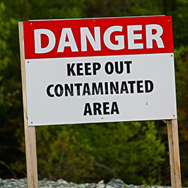 Danger Contaminated Area Signage