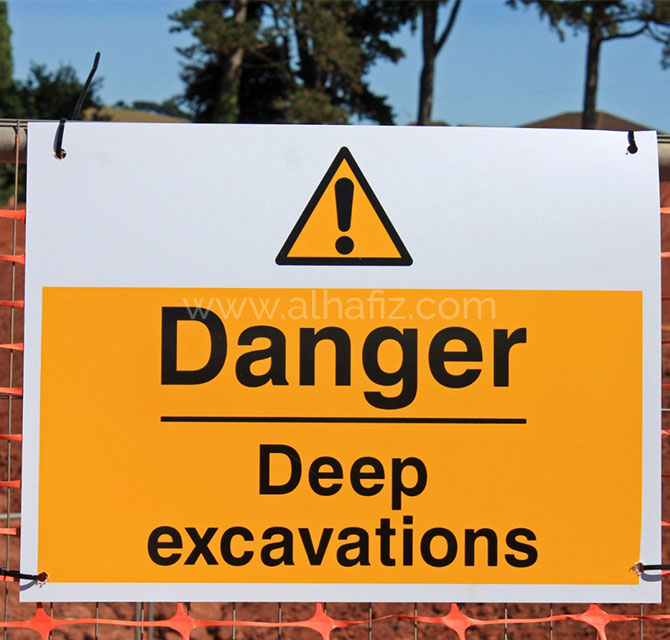 Deep Excavation Signage