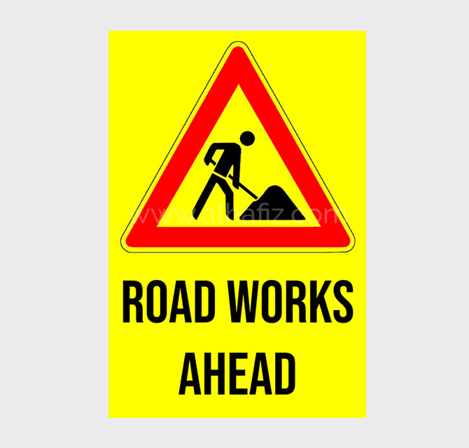 Road Work Sign Board