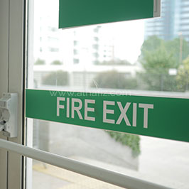 Fire Exit Glass Sticker 